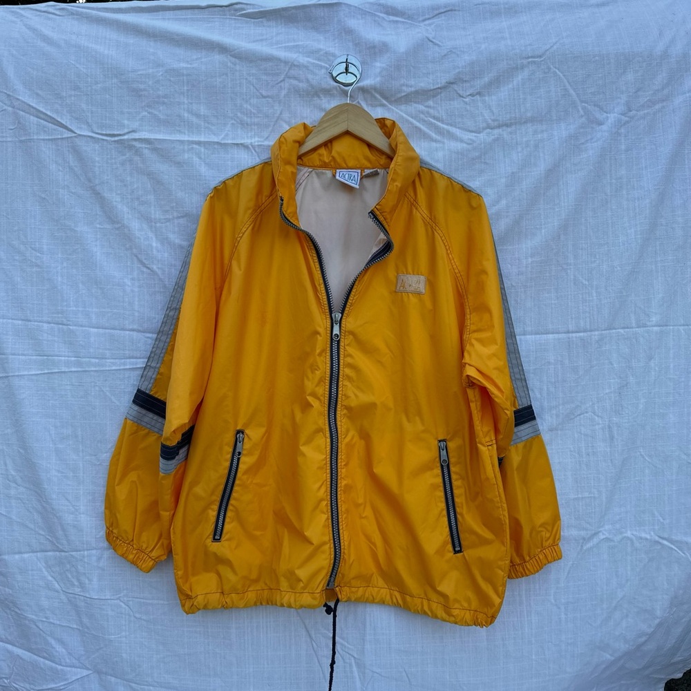 Vintage Yellow ACTRA Sporty Windbreaker Jacket